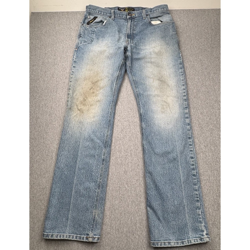 Ariat M5 Straight Fit Leg Jeans Denim Men's Sz 36x36‎ Western Cowboy Distressed